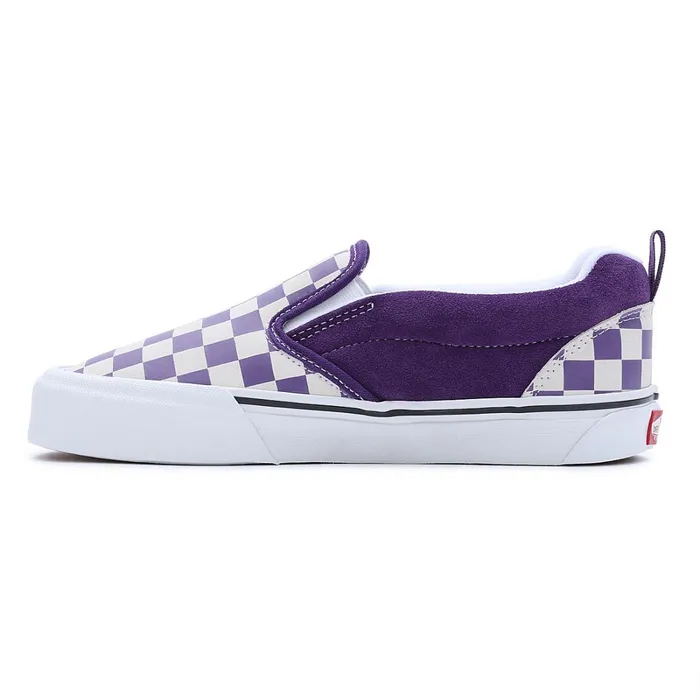 Vans View All Men Knu Slip Checkerboard Shoes White Purple
