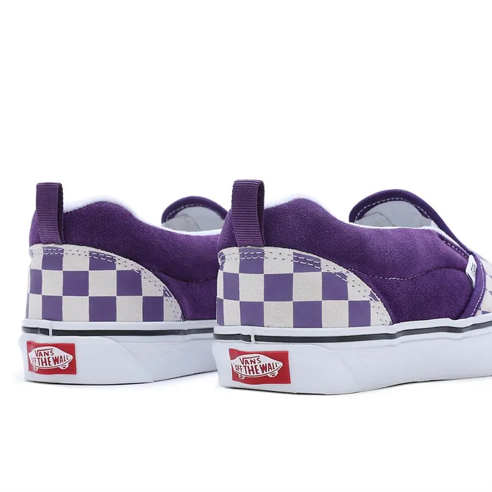 Vans View All Men Knu Slip Checkerboard Shoes White Purple