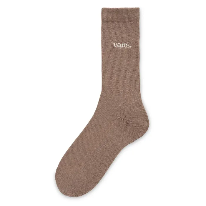 Vans View All Men Lowercase Crew Socks 1 Pair Beige