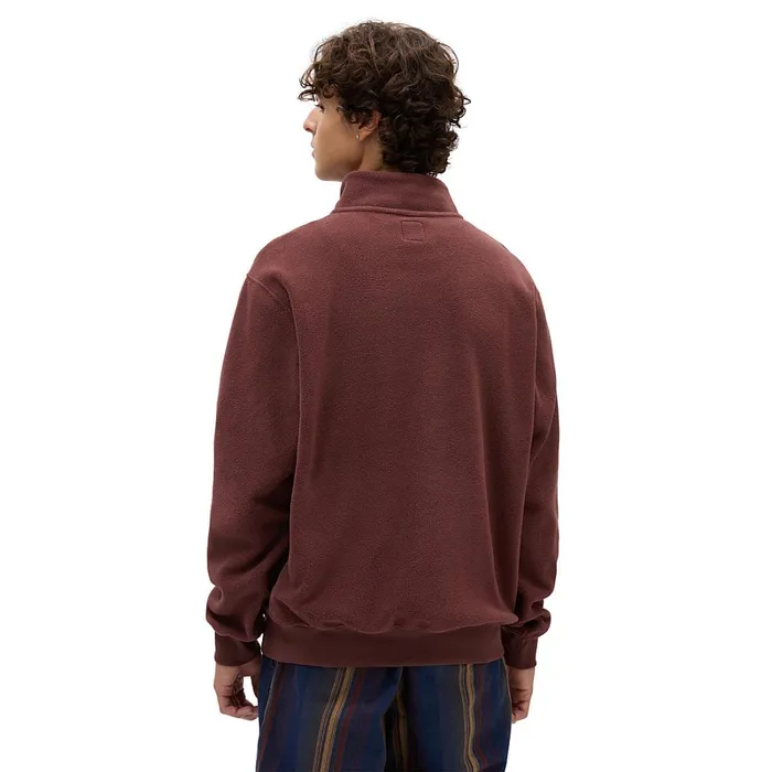 Vans View All Men Lowered Loosed Polar Quarter Zip Fleece Brown