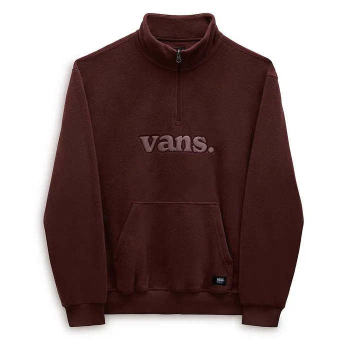 Vans View All Men Lowered Loosed Polar Quarter Zip Fleece Brown