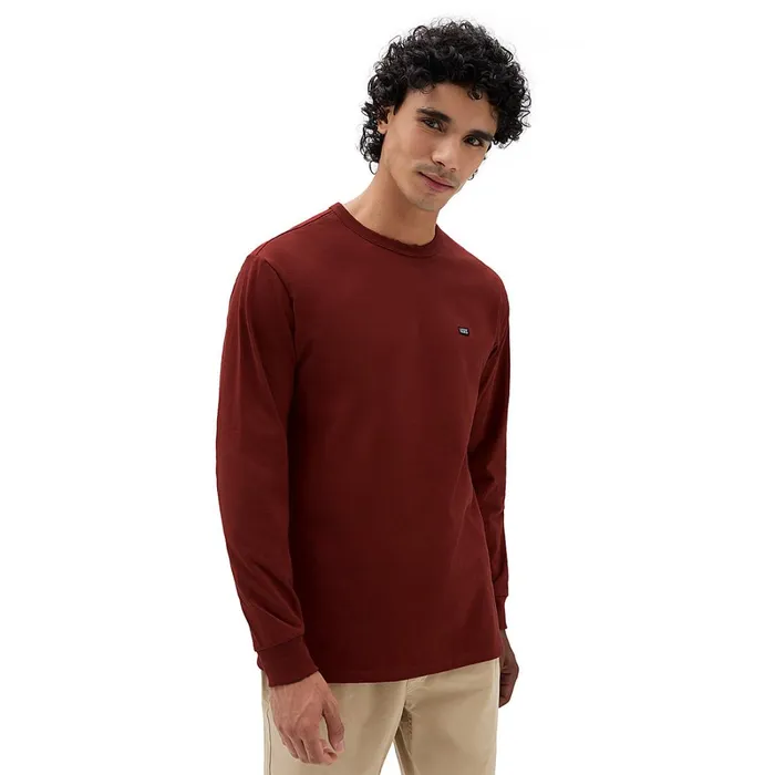 Vans View All Men Off The Wall Classic Long Sleeve TShirt Red