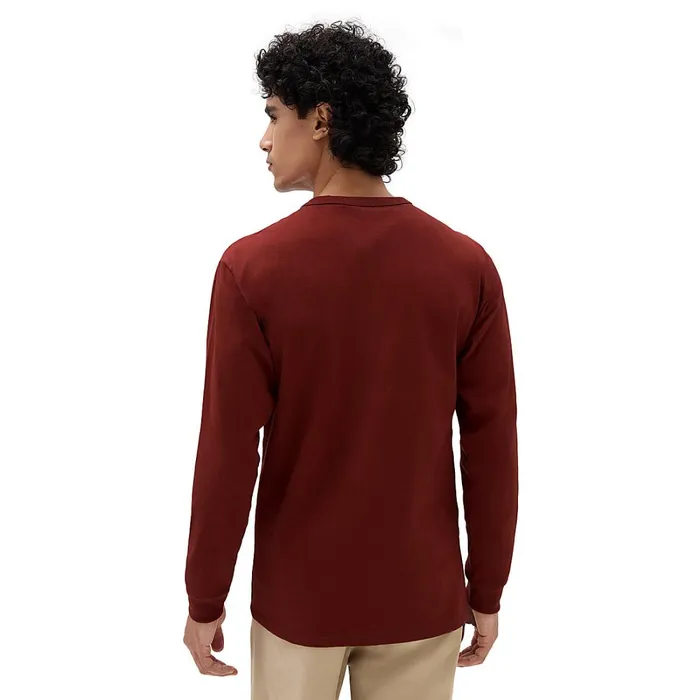 Vans View All Men Off The Wall Classic Long Sleeve TShirt Red