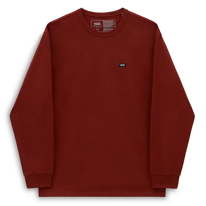 Vans View All Men Off The Wall Classic Long Sleeve TShirt Red