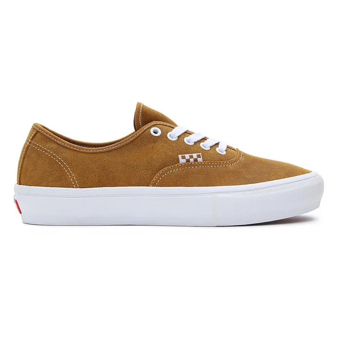 Vans View All Men Skate Authentic Leather Shoes Brown