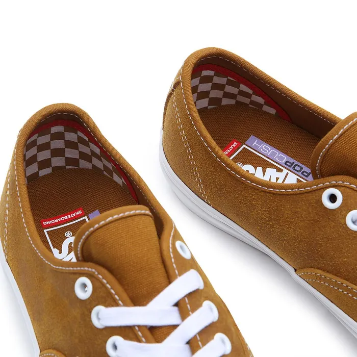 Vans View All Men Skate Authentic Leather Shoes Brown