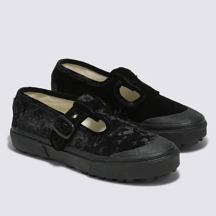 Vans View All Men Style 93 Crushed Velvet Shoes Black
