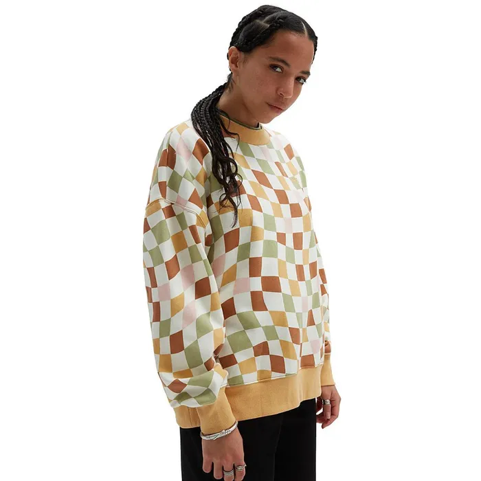 Vans View All Women Club Slouchy Crew Sweatshirt Yellow