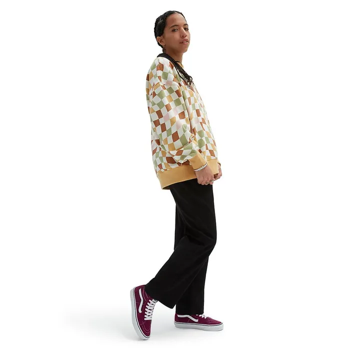 Vans View All Women Club Slouchy Crew Sweatshirt Yellow
