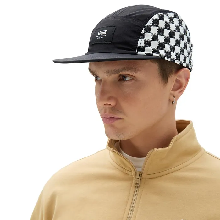 Vans View All Women DIY Checkerboard Curved Bill Hat Black