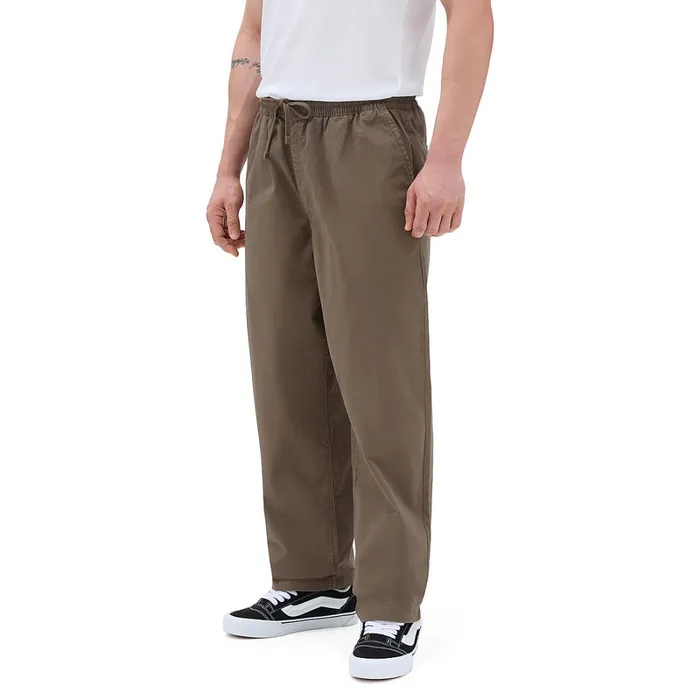Vans View All Women Range Baggy Tapered Elastic Waist Trousers Brown