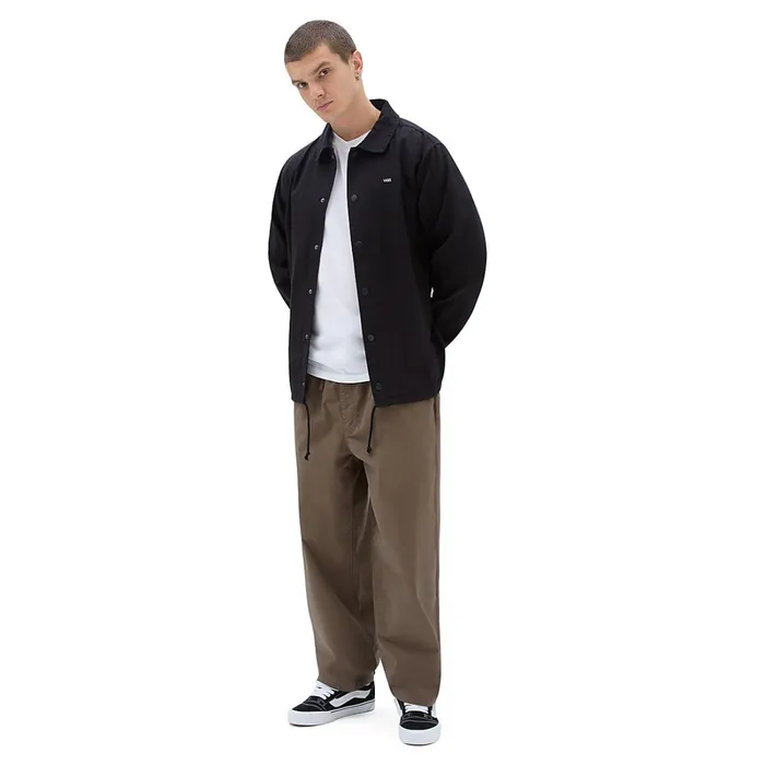 Vans View All Women Range Baggy Tapered Elastic Waist Trousers Brown