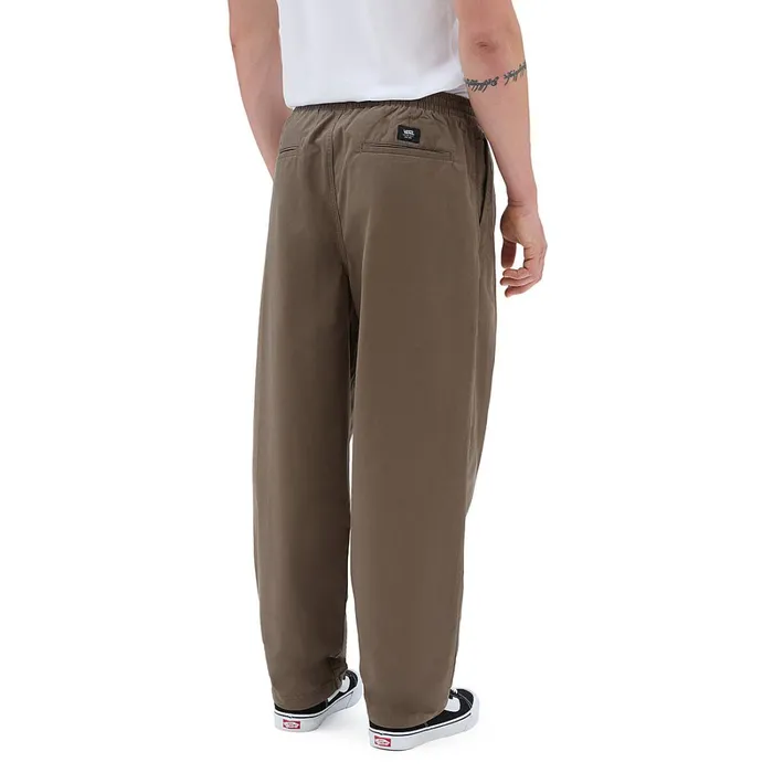 Vans View All Women Range Baggy Tapered Elastic Waist Trousers Brown