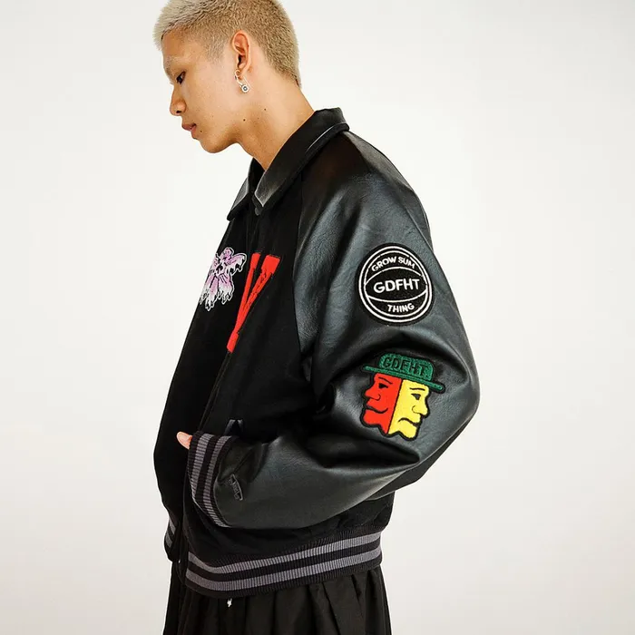 Vans View All Women Vault By X Goodfight Lettermans Jacket Black