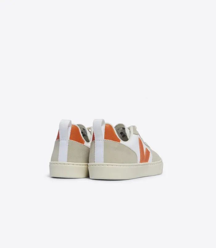 VEJA V10 Kids V10 LACES CHROMEFREE LEATHER WHITE FURY ALMOND