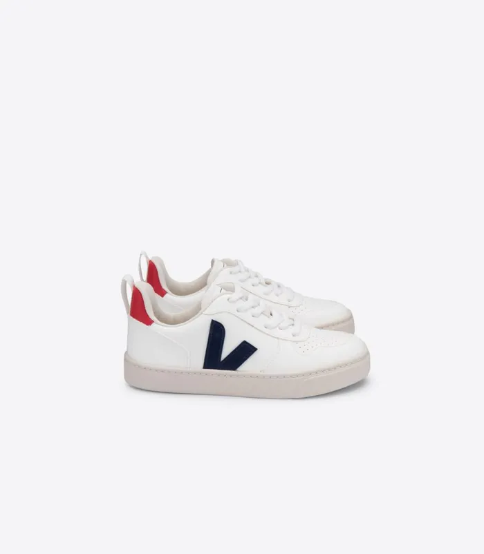 VEJA Vegan Kids V10 LACES CWL WHITE COBALT PEKIN