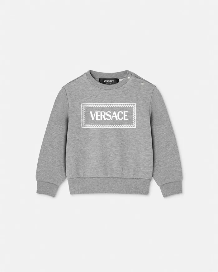 Versace 90s Vintage Logo Baby Sweatshirt 2em40 Kids Knitwear and Sweatshirts