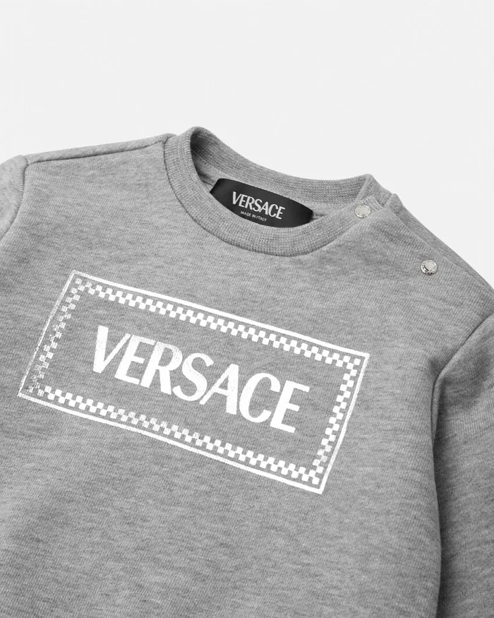 Versace 90s Vintage Logo Baby Sweatshirt 2em40 Kids Knitwear and Sweatshirts