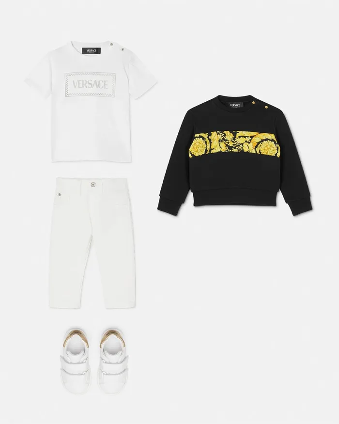 Versace Baby Jeans White Kids Pants and Skirts