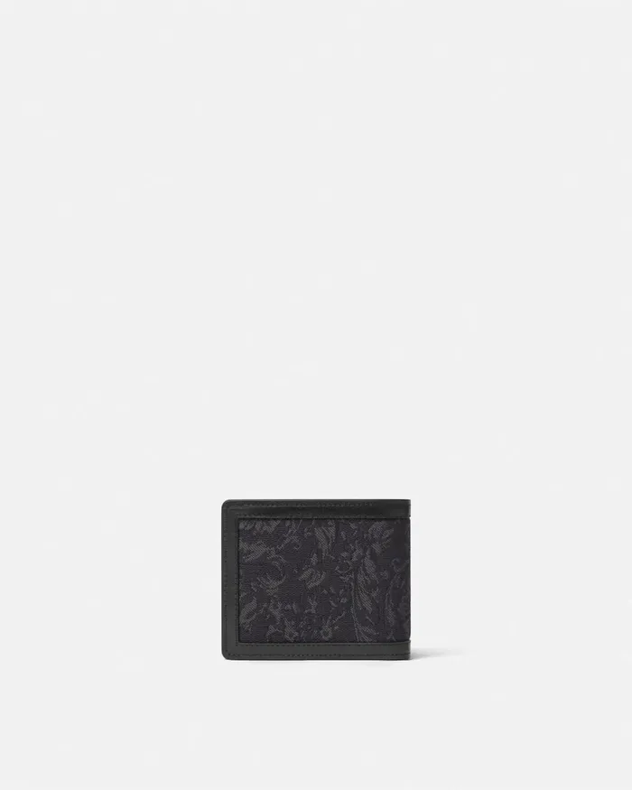 Versace Barocco Jacquard Bifold Wallet Blackprint Men Wallets