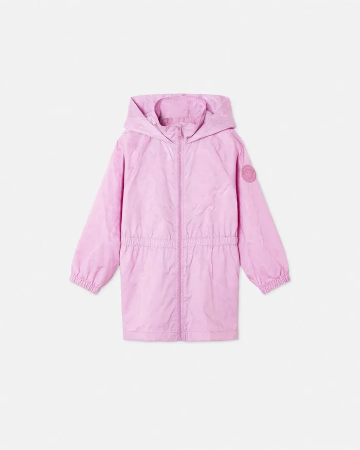 Versace Barocco Jacquard Parka Pink Kids Outerwear
