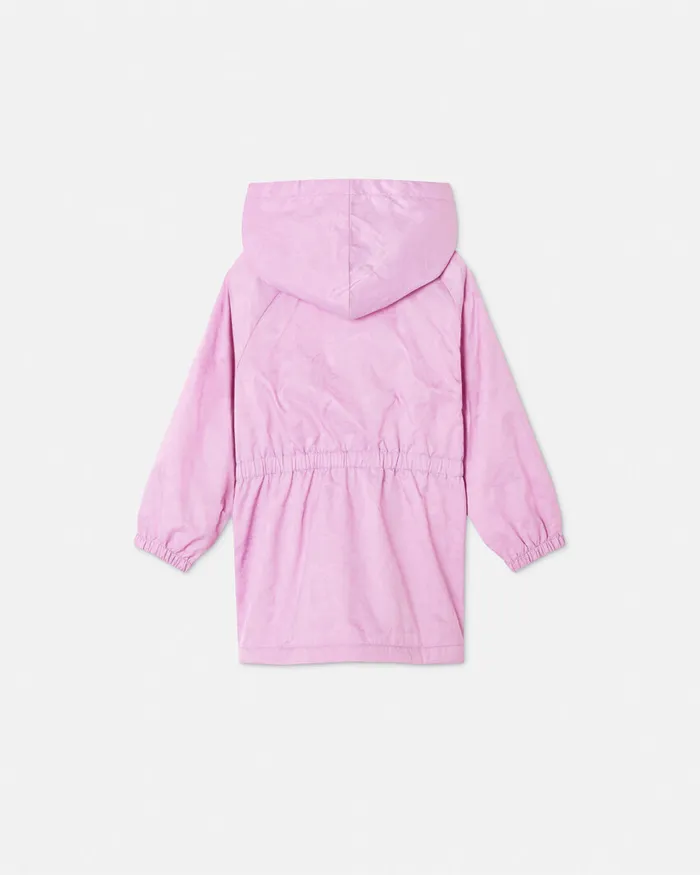 Versace Barocco Jacquard Parka Pink Kids Outerwear