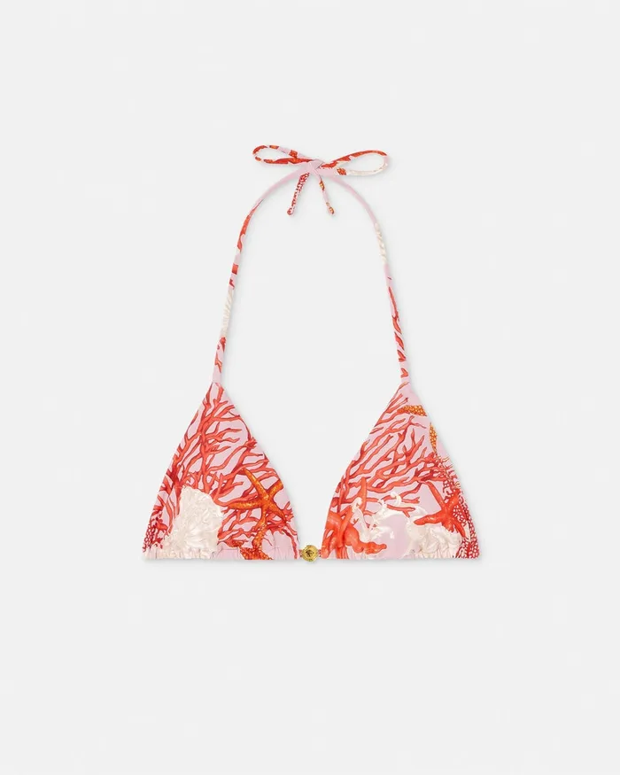 Versace Barocco Sea Bikini Top Pinkprint Women Swimwear