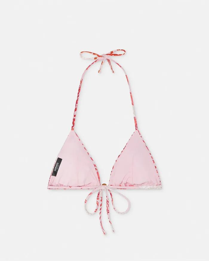 Versace Barocco Sea Bikini Top Pinkprint Women Swimwear
