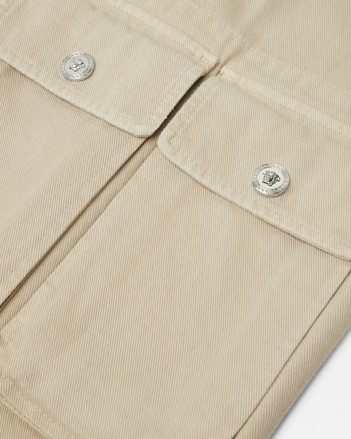 Versace Cargo Jeans Beige Women Pants and Shorts