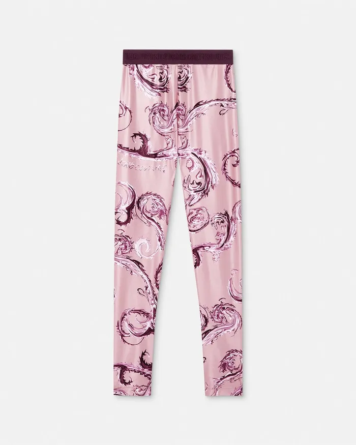 Versace Chromo Couture Leggings Pinkprint Women Jeans Couture