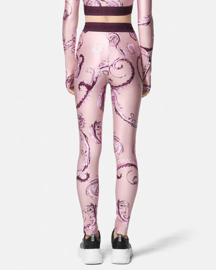 Versace Chromo Couture Leggings Pinkprint Women Jeans Couture
