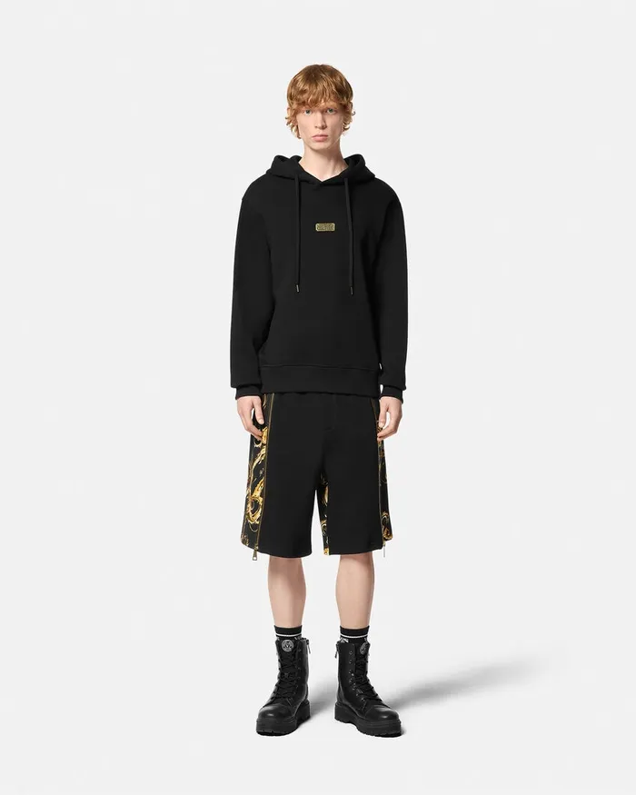 Versace Chromo Couture Sweat Shorts Blackgold Men Jeans Couture