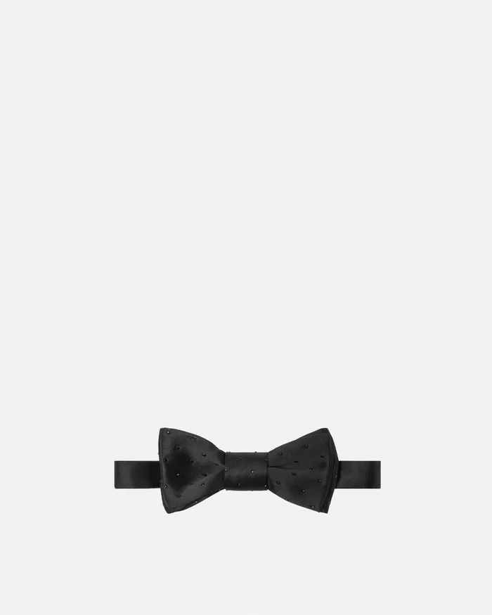 Versace Crystal Bow Tie Black Men Soft Accessories