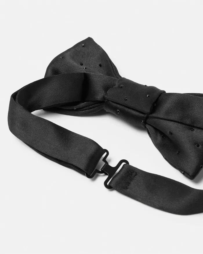 Versace Crystal Bow Tie Black Men Soft Accessories