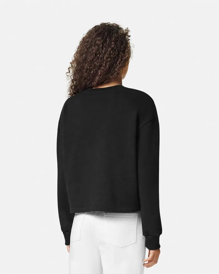 Versace Embellished Medusa Sweatshirt Black Women TShirts and Sweatshirts