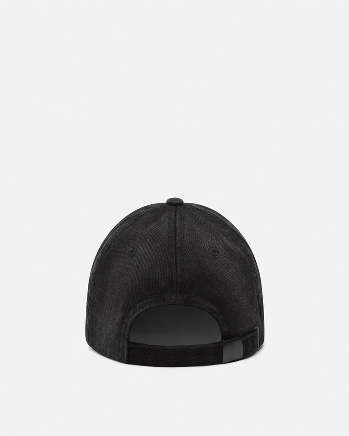 Versace Gothic Logo Baseball Cap Blackprint WomenMen Jeans Couture