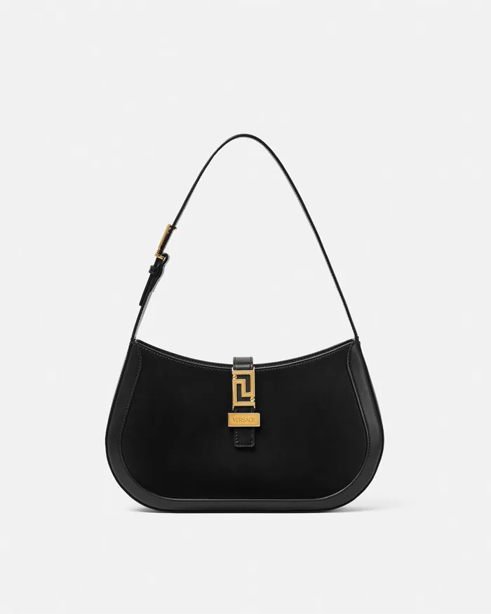 Versace Greca Goddess Hobo Bag Blackgold Women Greca Goddess