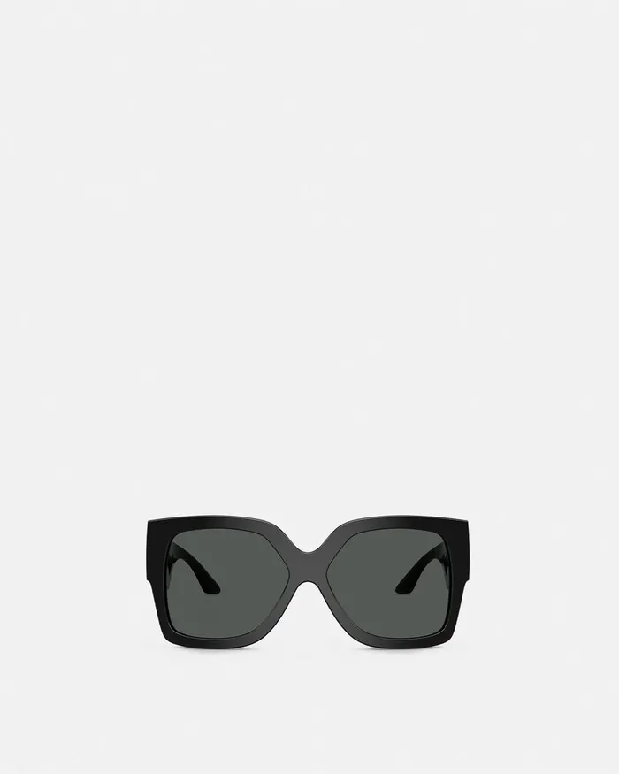Versace Greca Sunglasses Blacksilver Women Sunglasses