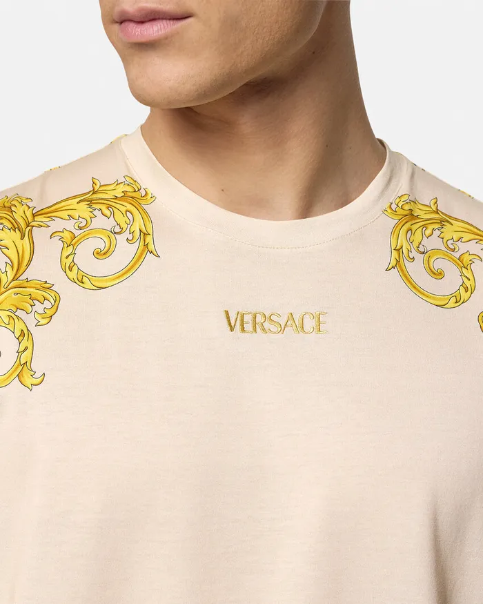 Versace La Coupe Des Dieux TShirt Grayprint Men TShirts and Polos