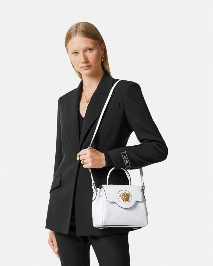 Versace La Medusa Small Handbag White Women Top Handle