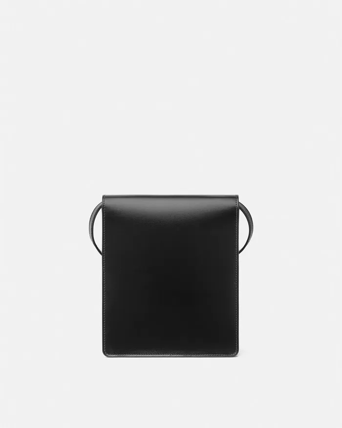 Versace Leather Crossbody Cargo Bag Blacksilver Men Cargo