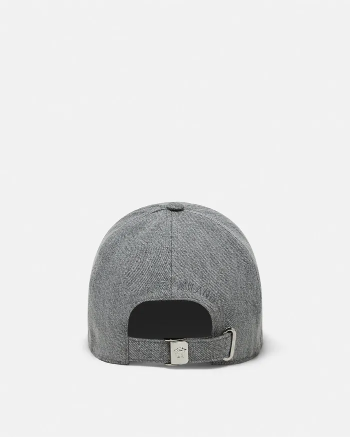 Versace Logo Denim Baseball Cap Black WomenMen Hats and Caps