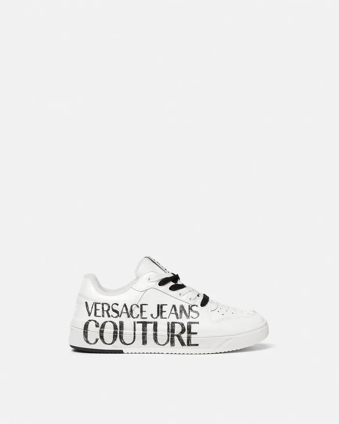 Versace Logo Starlight Sneakers White Men Jeans Couture