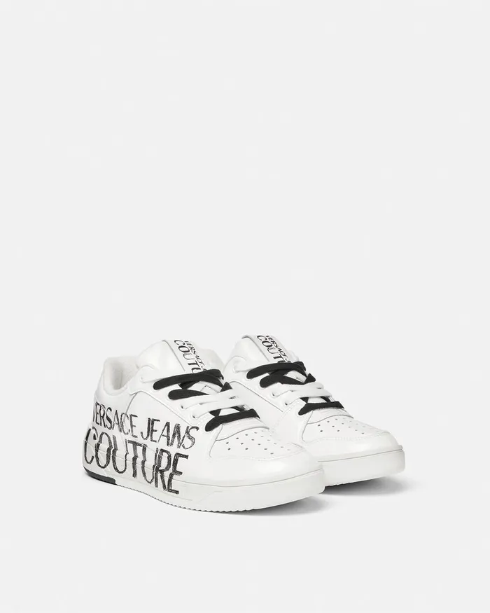 Versace Logo Starlight Sneakers White Men Jeans Couture