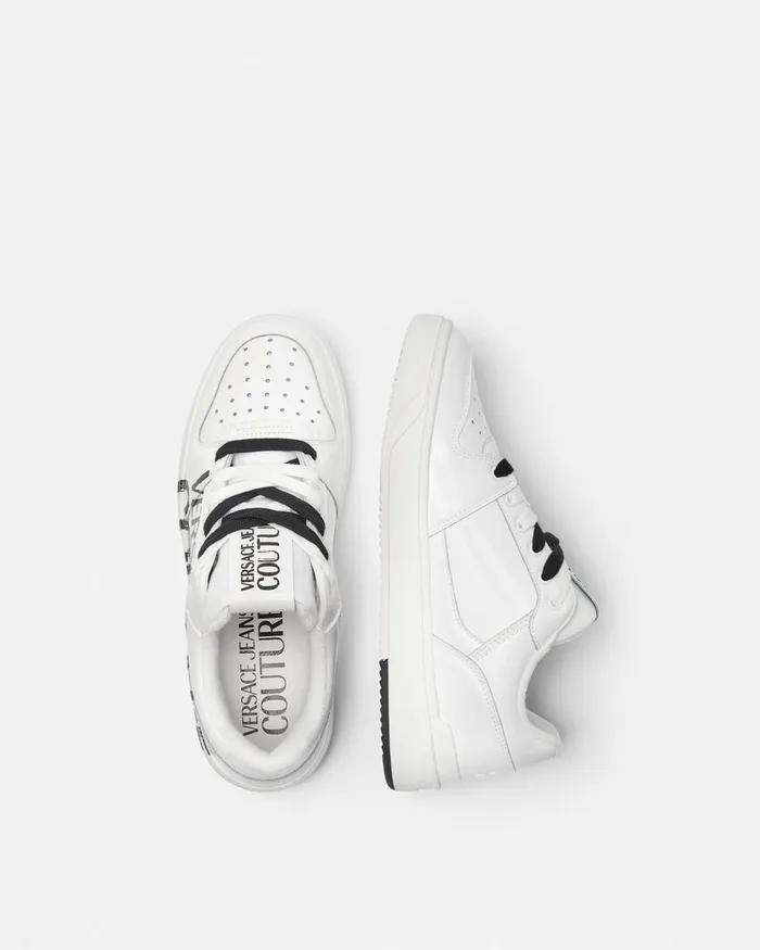 Versace Logo Starlight Sneakers White Men Jeans Couture