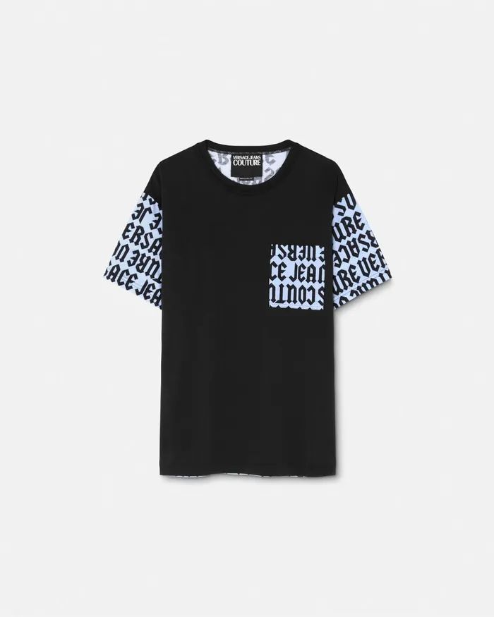 Versace Logomania RegularFit TShirt Blueprint Men Jeans Couture