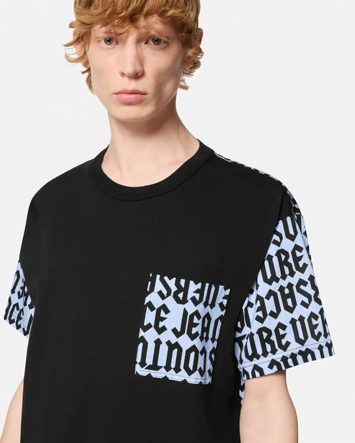 Versace Logomania RegularFit TShirt Blueprint Men Jeans Couture