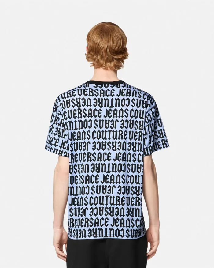 Versace Logomania RegularFit TShirt Blueprint Men Jeans Couture