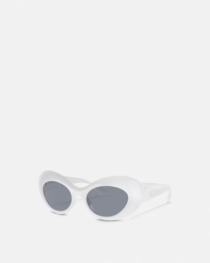 Versace Maxi La Medusa Oval Sunglasses Havana Women Sunglasses