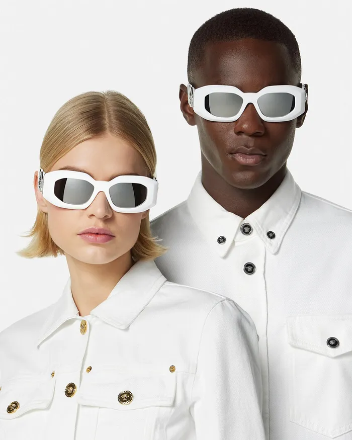 Versace Maxi Medusa Biggie Sunglasses White MenWomen Sunglasses